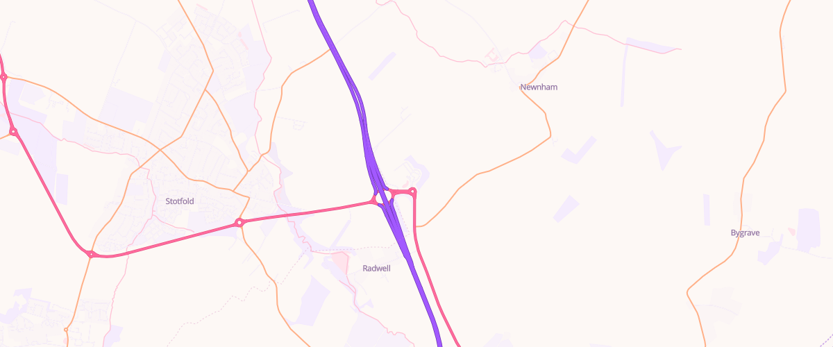 Map showing the location of Shell Baldock