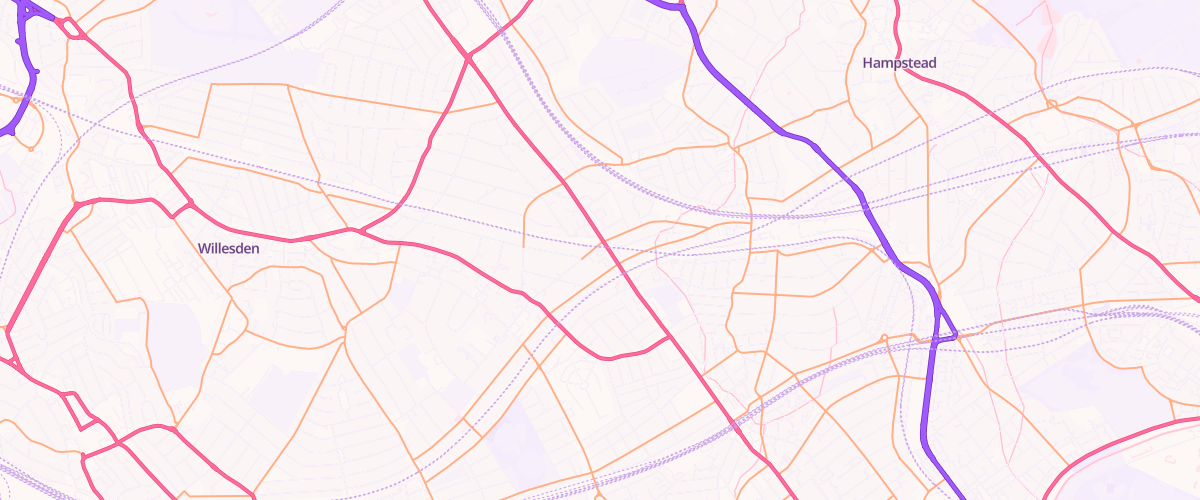 Map showing the location of Shell Co-Op Kilburn