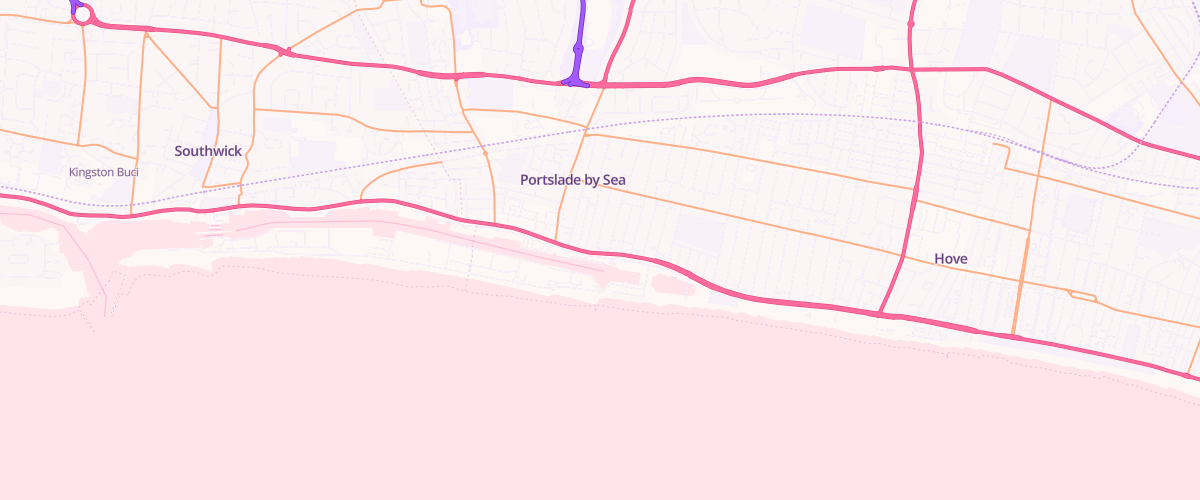 Map showing the location of Hove Sf Connect