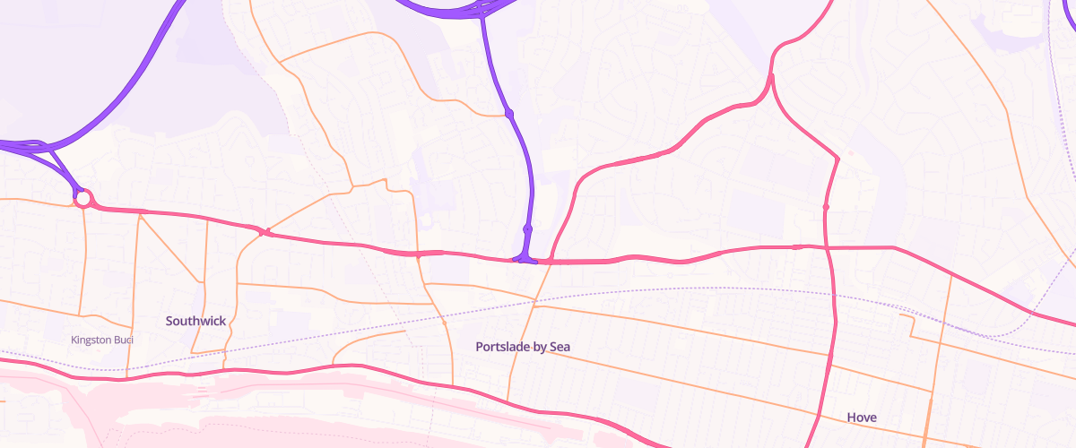 Map showing the location of Sainsburys West Hove