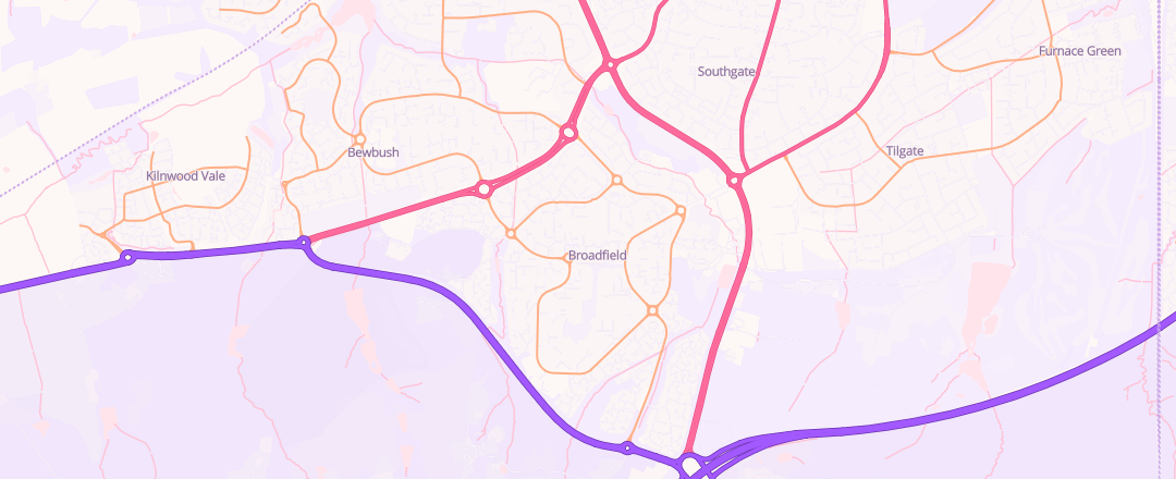 Map showing One Stop Mot, Crawley