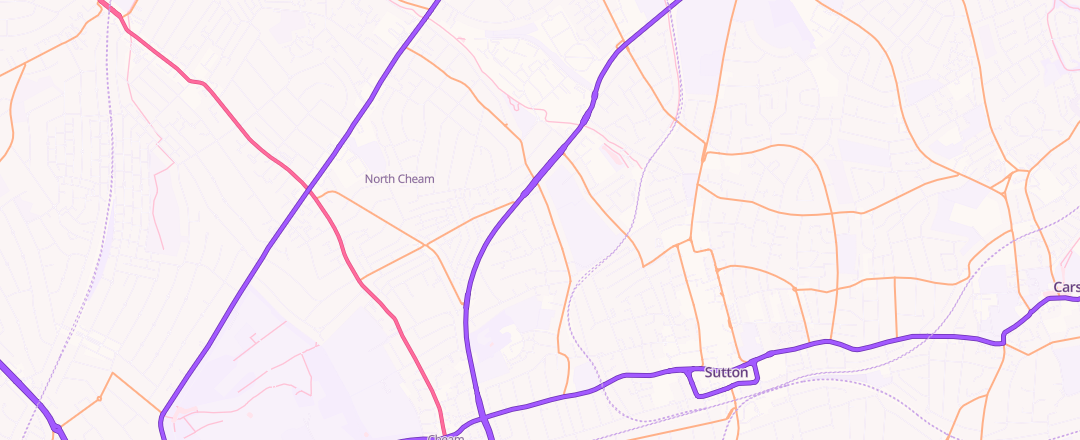 Map showing Plough Lane Coachworks, Sutton,surrey