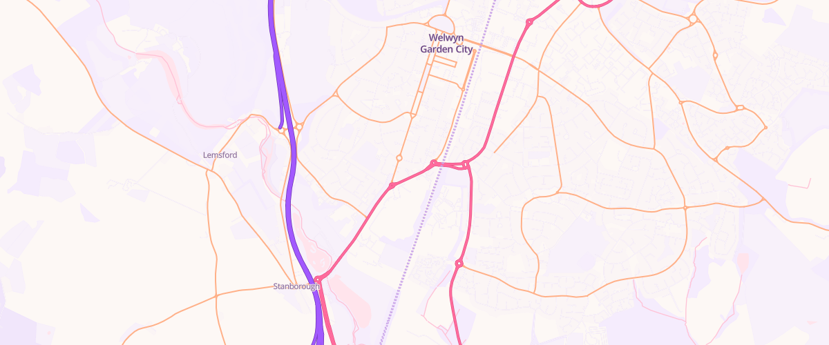 Map showing the location of Shell Little Waitrose Welwyn