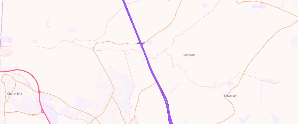 Map showing the location of Welcome Break Northway