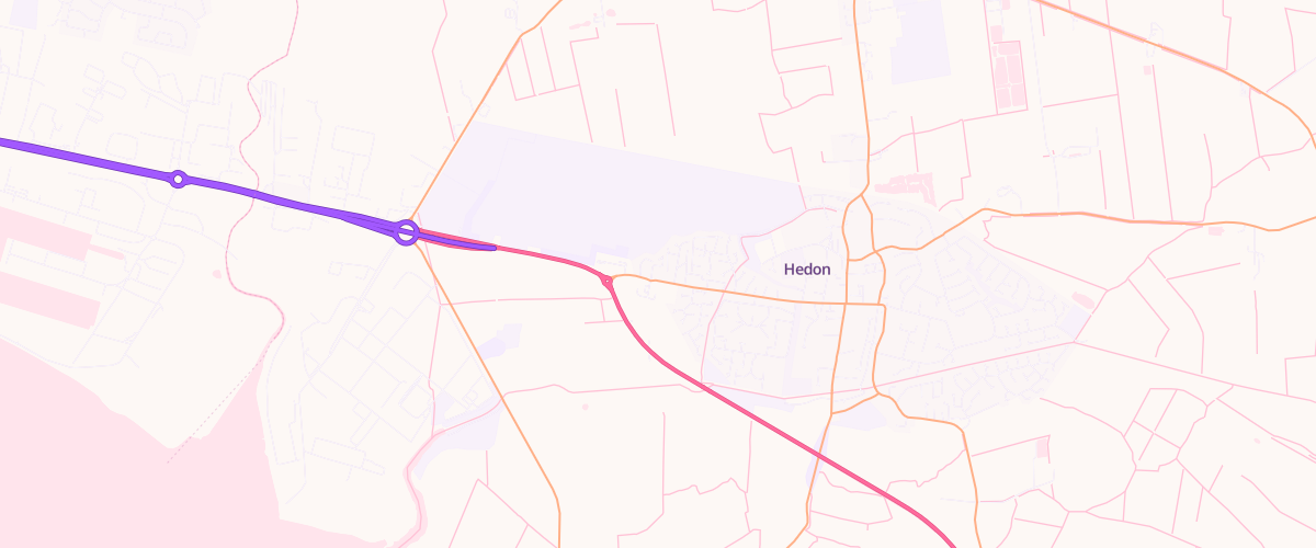 Map showing the location of Eg Hedon Pfs