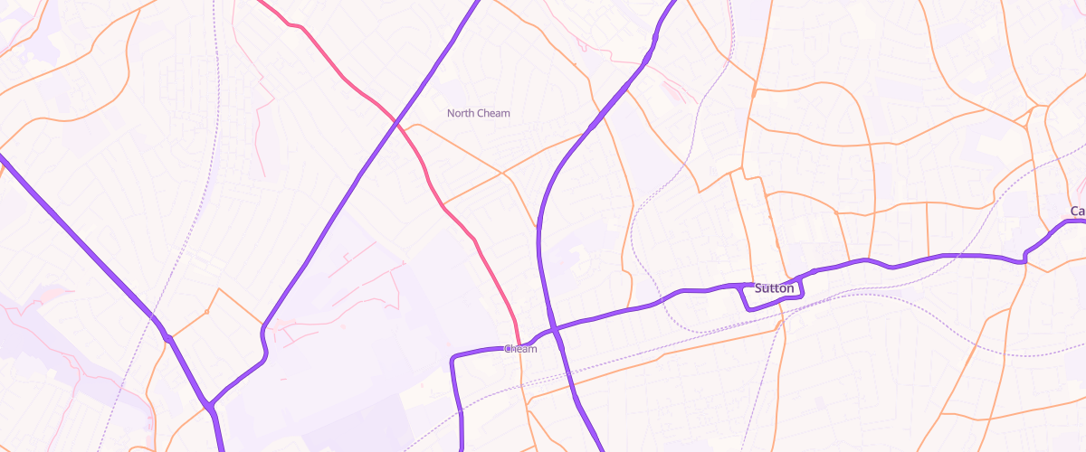 Map showing the location of St Dunstan Service Station