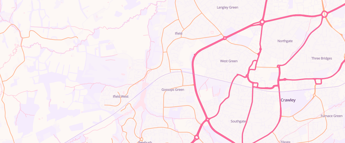 Map showing the location of Mfg Ifield