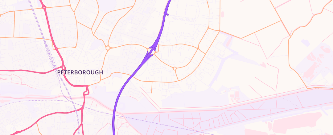 Map showing Stoneacre, Peterborough
