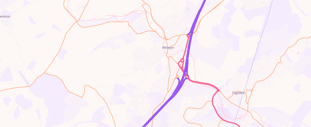Map showing Old Welwyn Mot, Welwyn