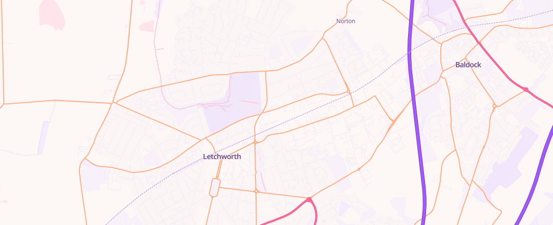 Map showing Steven Eagell Toyota Letchworth, Letchworth