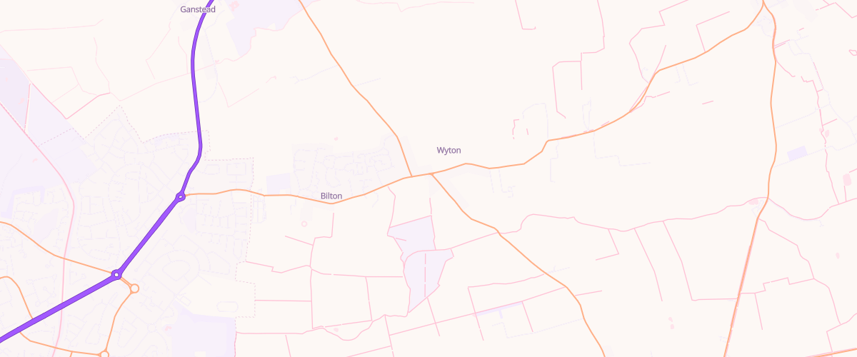 Map showing the location of Wytonbar Filling Station