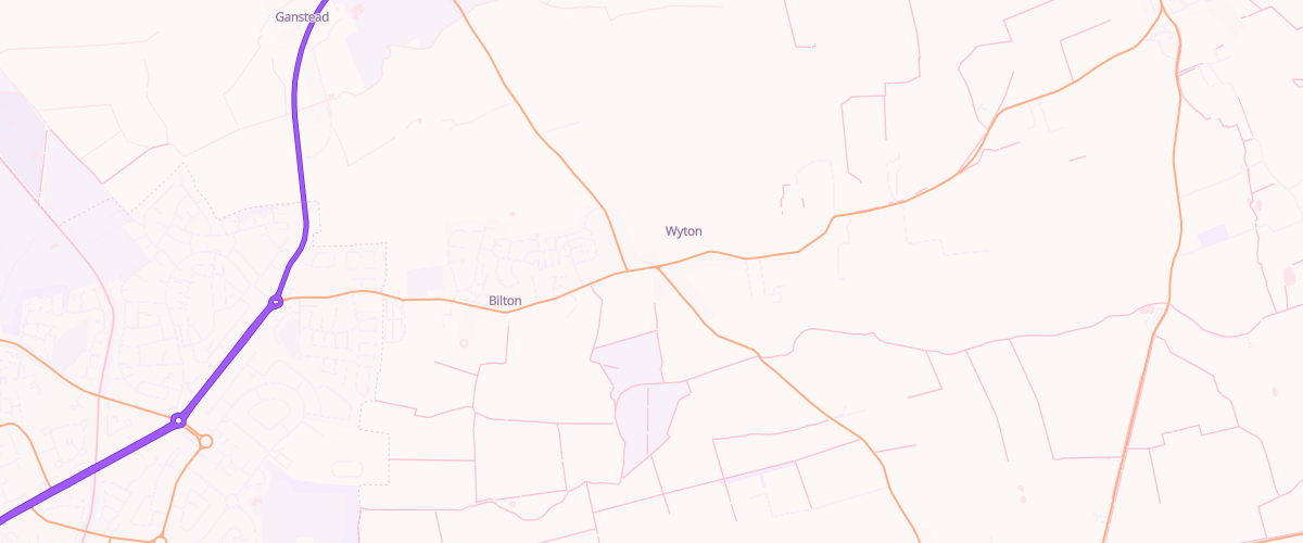 Map showing the location of Wytonbar Service Station