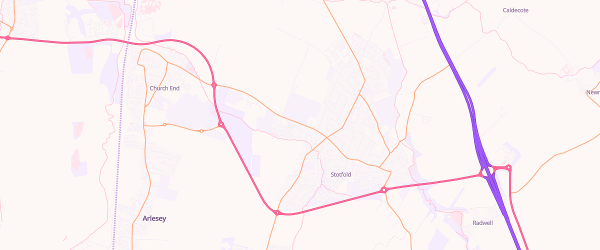 Map showing the location of Mfg Stotfold