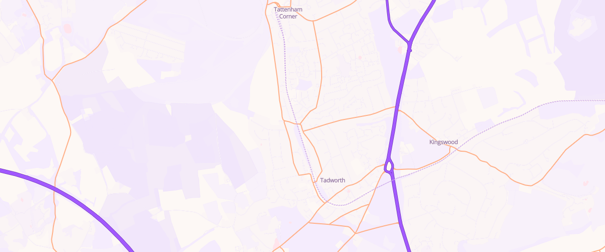 Map showing the location of Mfg Tadworth