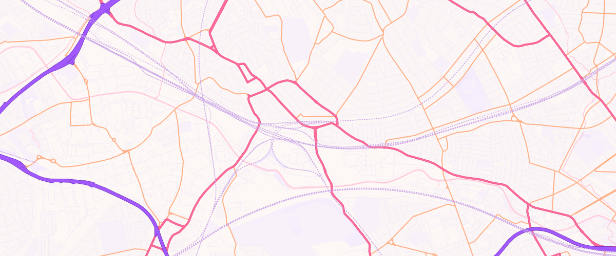 Map showing the location of College Park Services Station