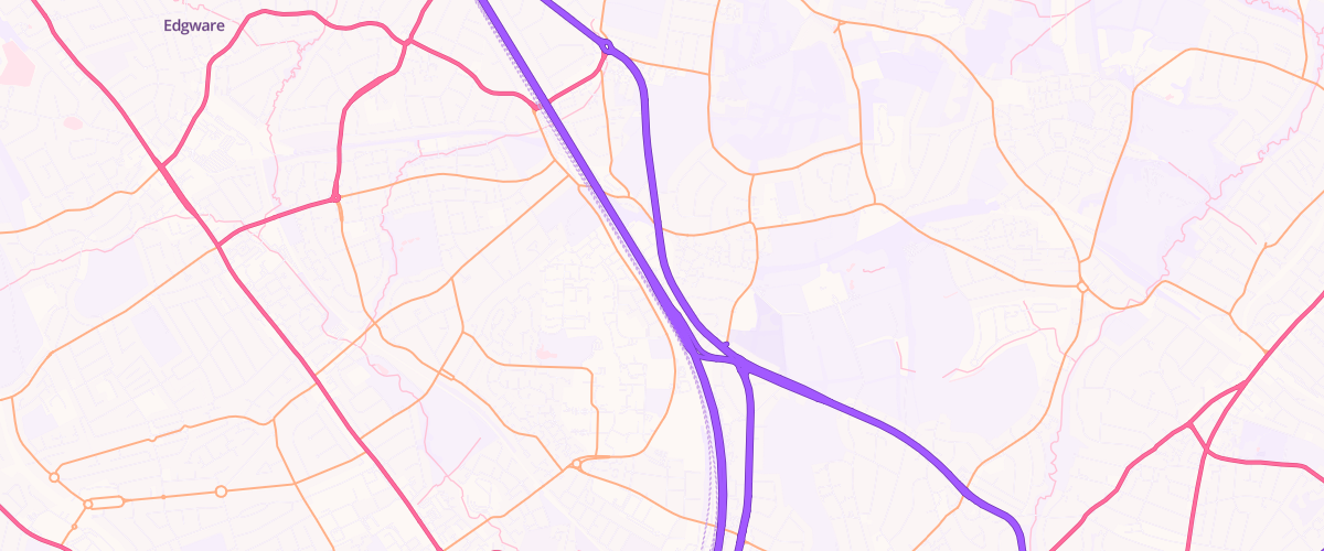 Map showing the location of Watford Way Sf Connect