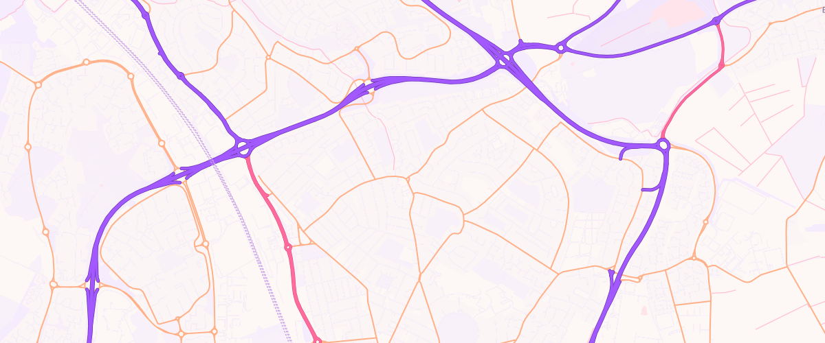 Map showing the location of Dogsthorpe Esso Express