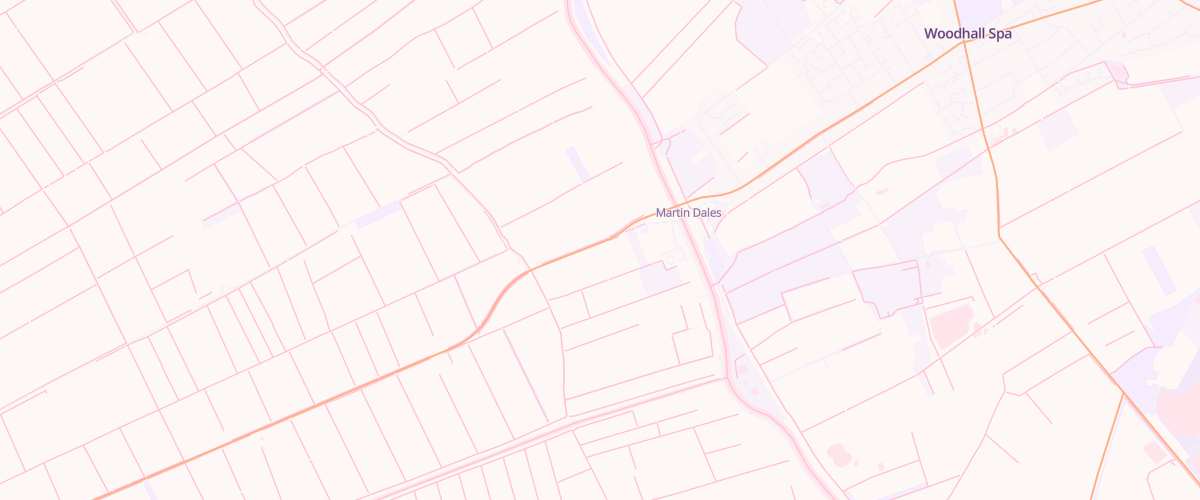 Map showing the location of Kirkstead Bridge Service Station