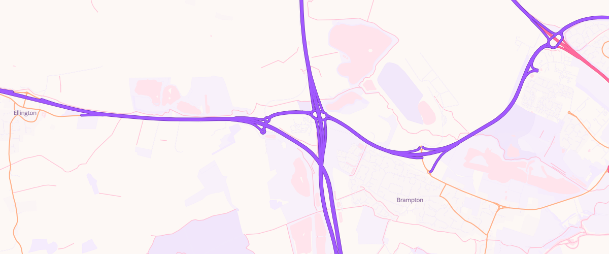 Map showing the location of Brampton Hut Sf Connect