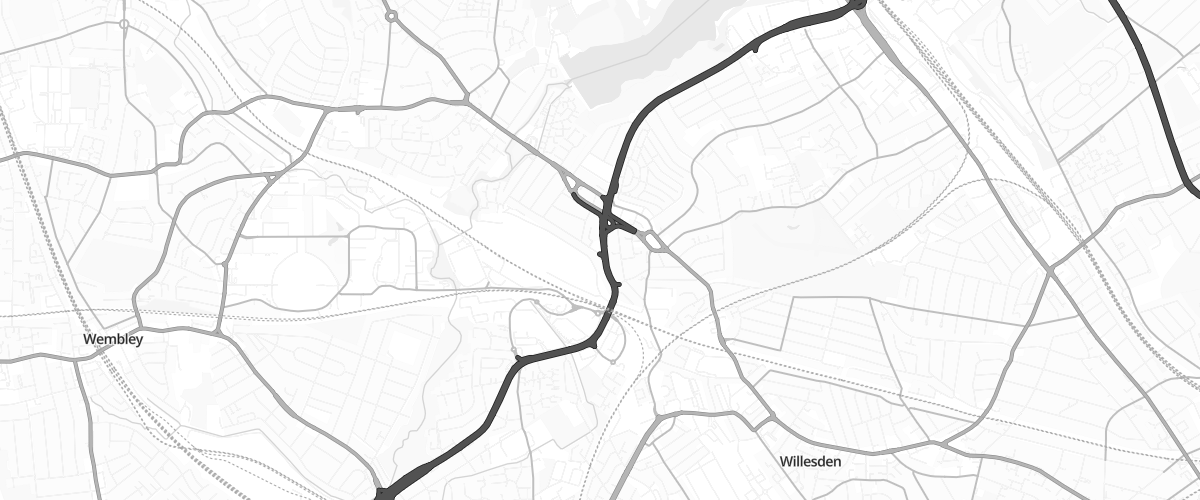 Map showing the location of Shell Neasden