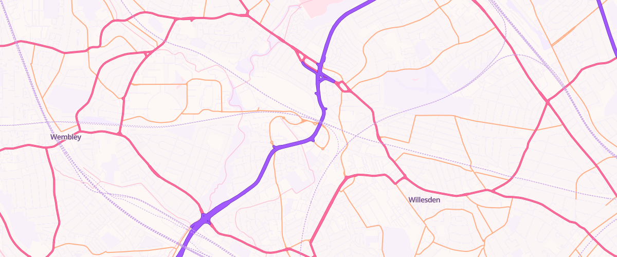 Map showing the location of Wembley Extra Petrol Filling