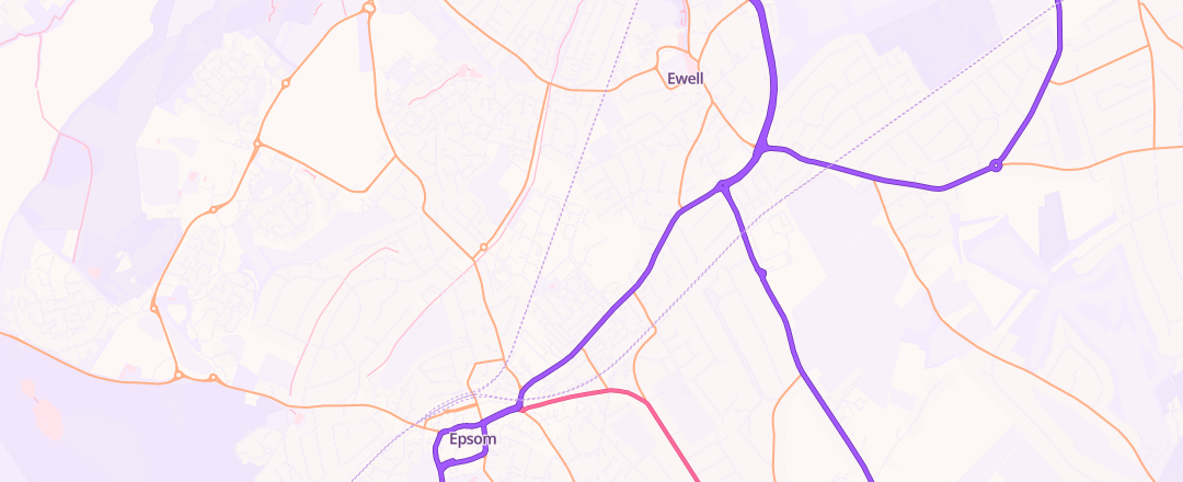 Map showing Wilsons Service Centre, Epsom