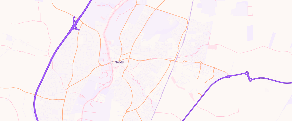 Map showing the location of Esso St Neots