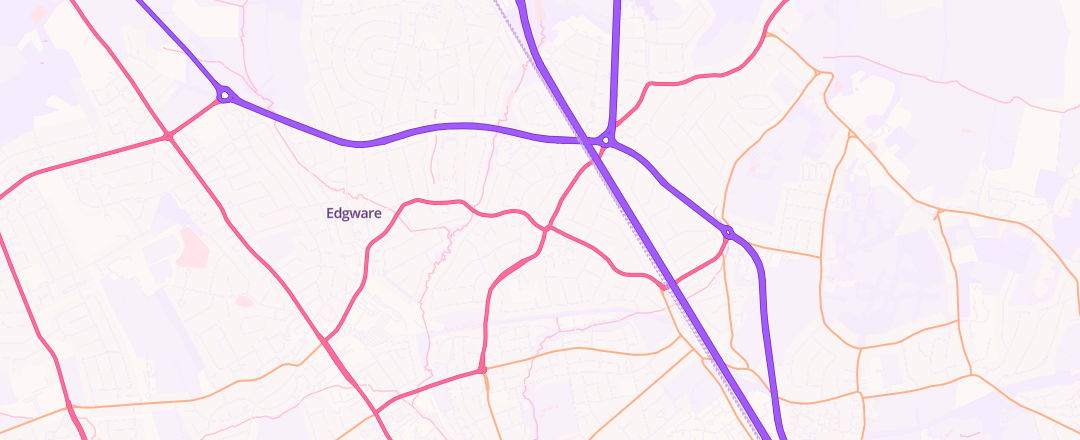 Map showing Deansbrook Garage, Edgware