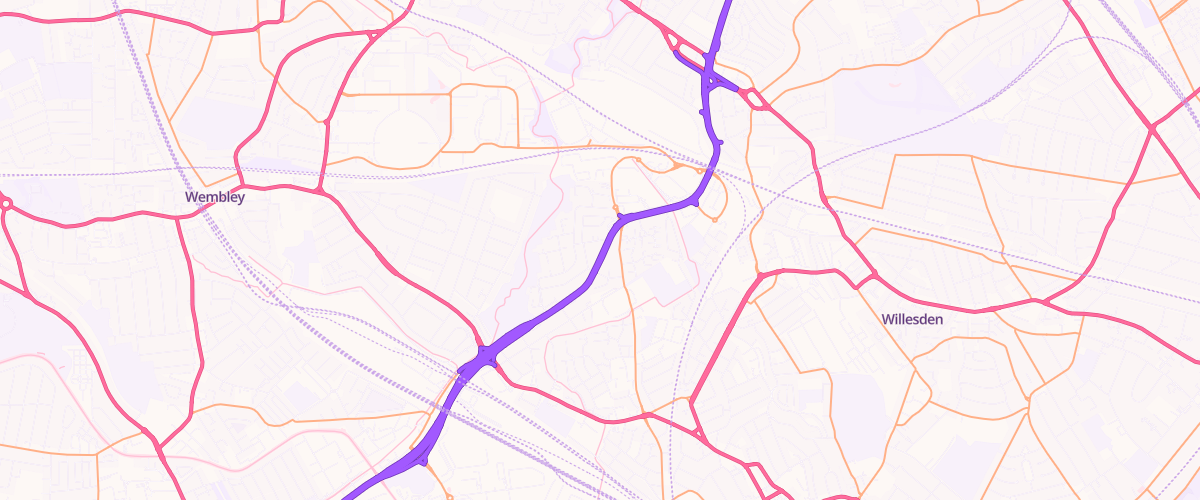 Map showing the location of Shell Neasden