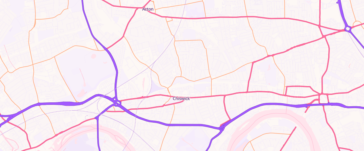 Map showing the location of Mfg Chiswick