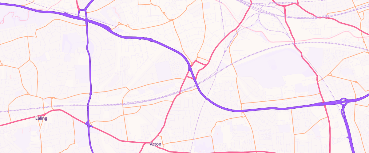 Map showing the location of Shell Co-Op Park Royal