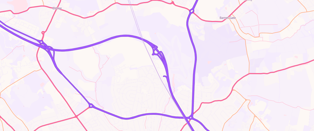 Map showing the location of Welcome Break London Gateway
