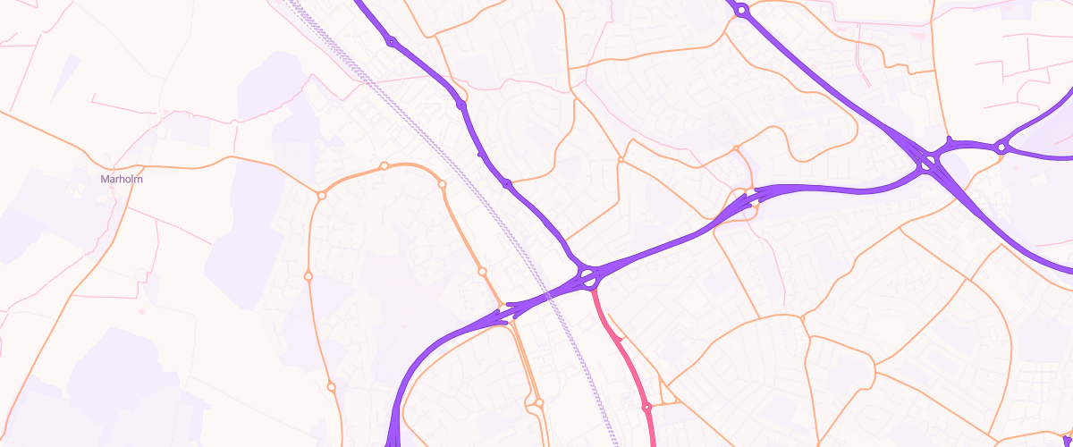 Map showing the location of Mfg Morrisons Peterborough