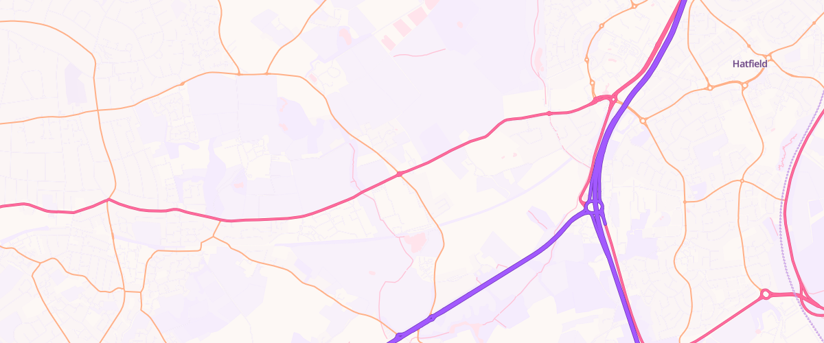 Map showing the location of Shell Smallford