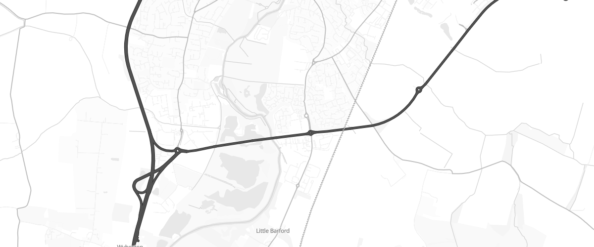 Map showing the location of St Neots Extra Petrol