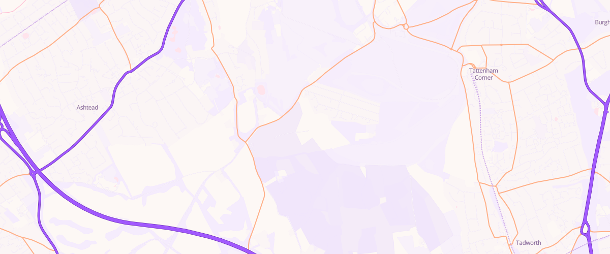 Map showing the location of Pgg Epsom Downs