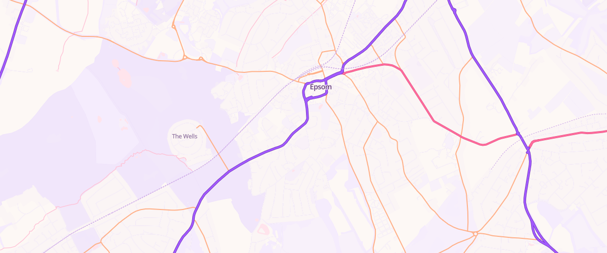 Map showing the location of Woodcote Sf Connect