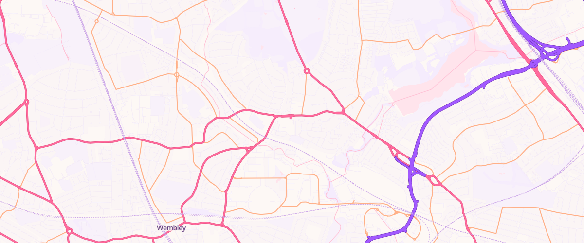 Map showing the location of Asda Wembley Superstore
