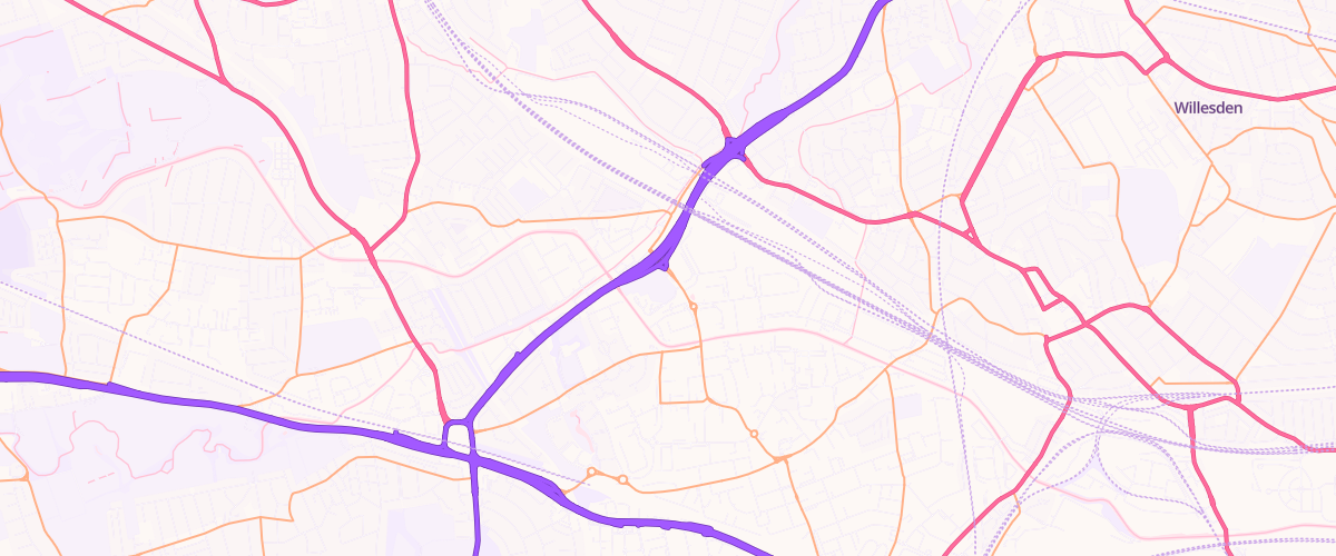 Map showing the location of Park Royal