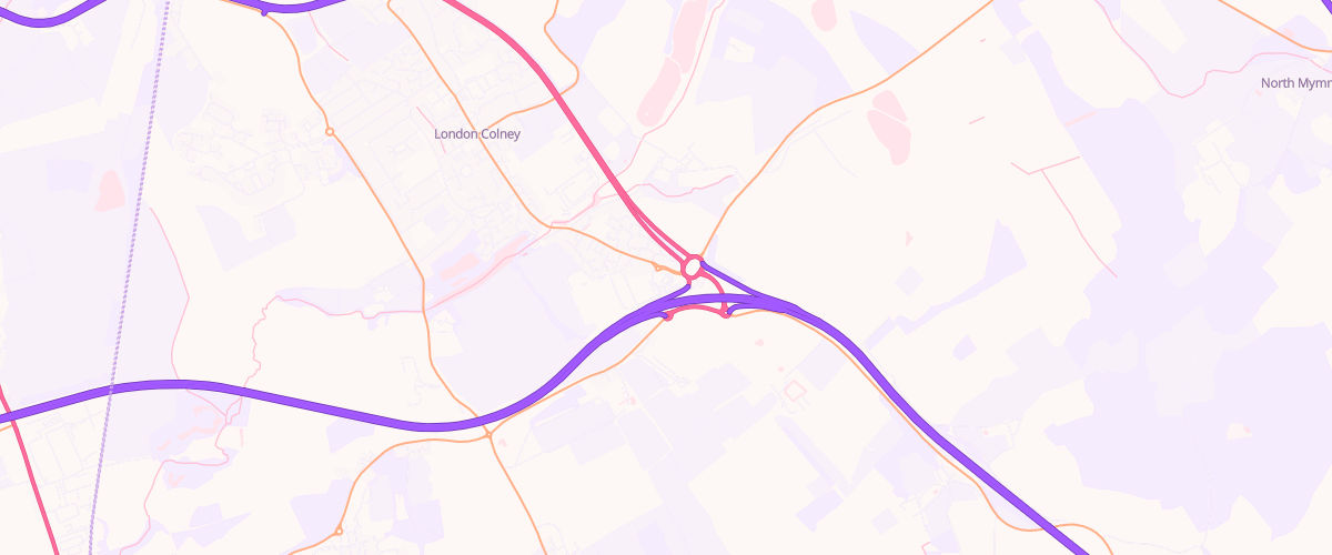 Map showing the location of Sainsburys London Colney