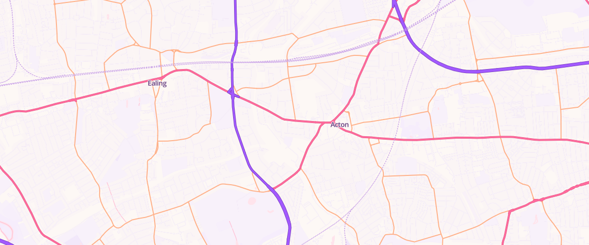 Map showing the location of Acton Esso Express
