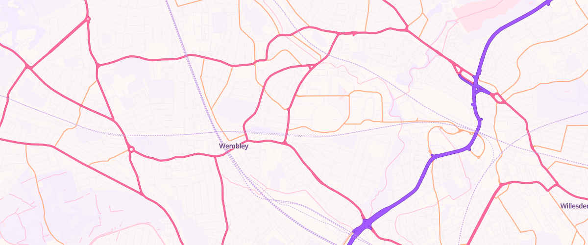 Map showing the location of Mfg Wembley Park