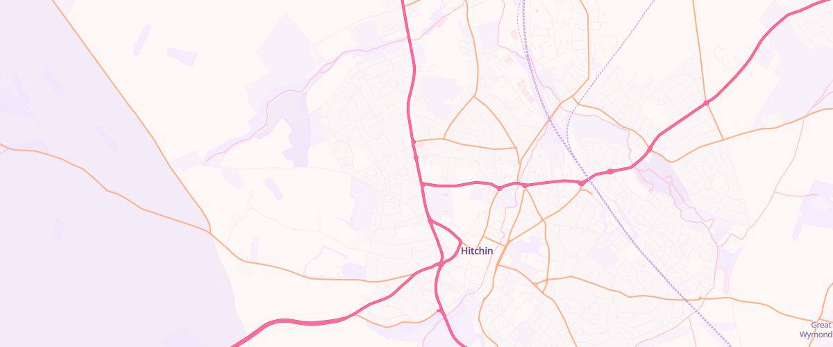 Map showing the location of Shell Hitchin