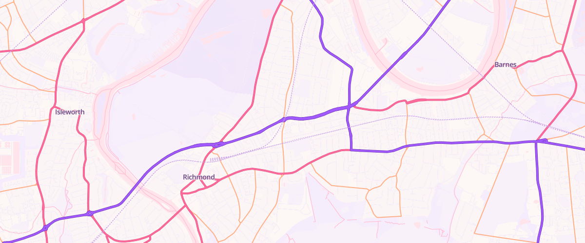 Map showing the location of Sainsburys Richmond