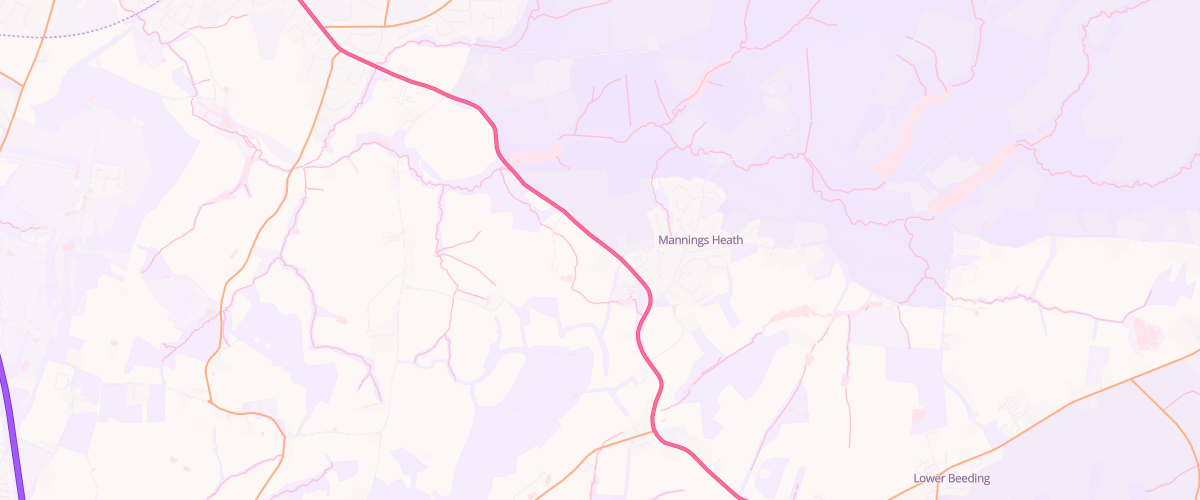 Map showing the location of Elite Garages Horsham