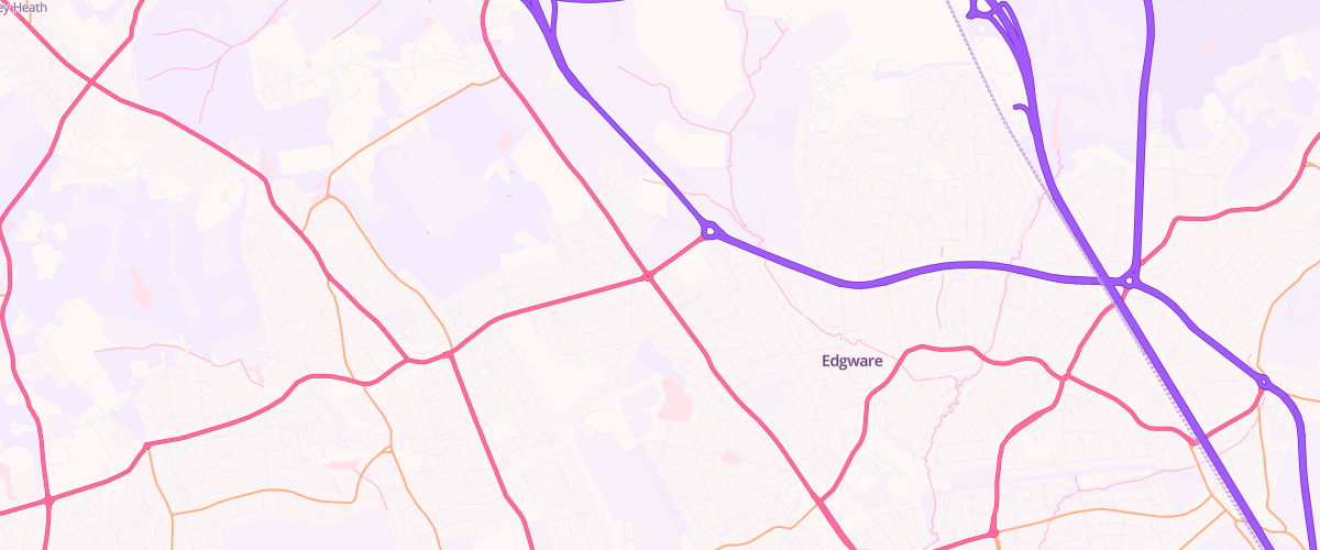 Map showing the location of Edgware Canons Corner Esso