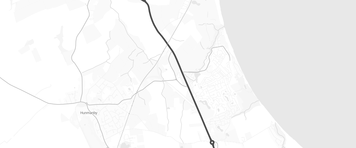 Map showing the location of Primrose Valley Service Station