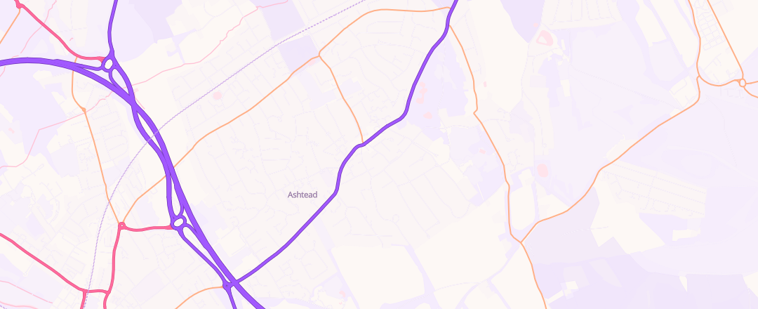 Map showing Oakhill Garage (ashtead) Limited, Ashtead