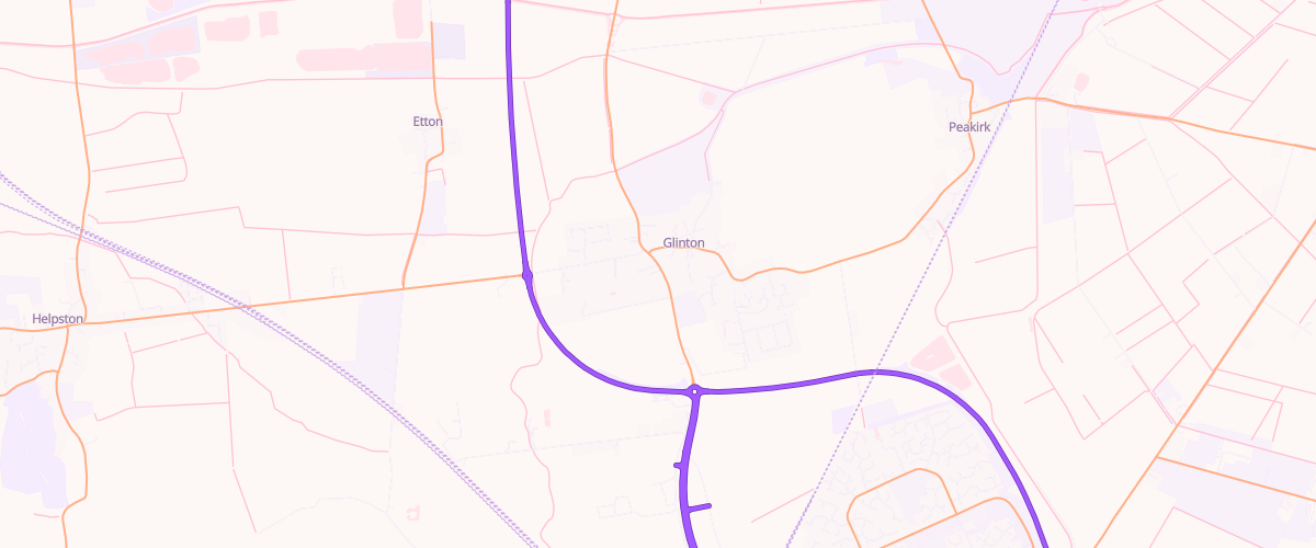 Map showing the location of Rontec Glinton