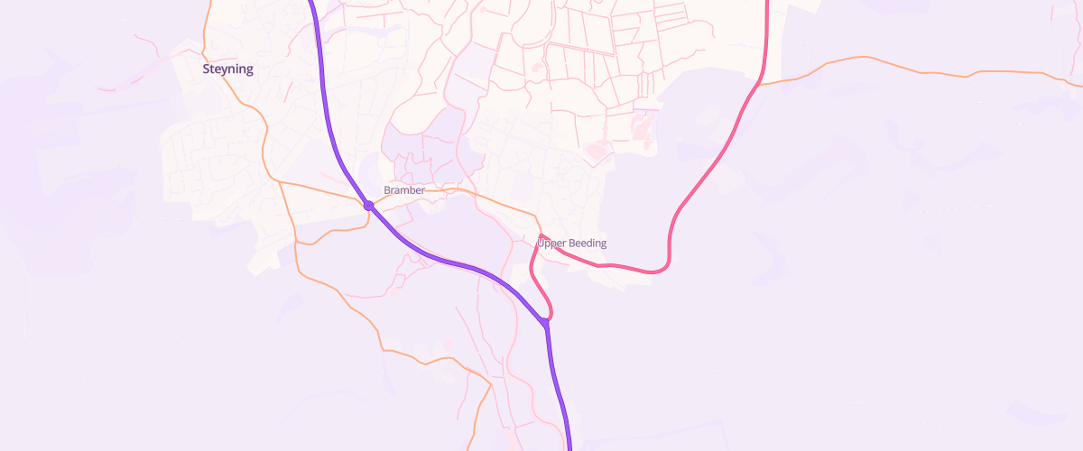 Map showing the location of Mfg Upper Beeding